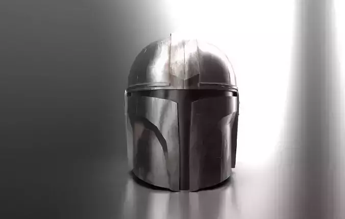 The Mandalorian style helmet - Low Poly