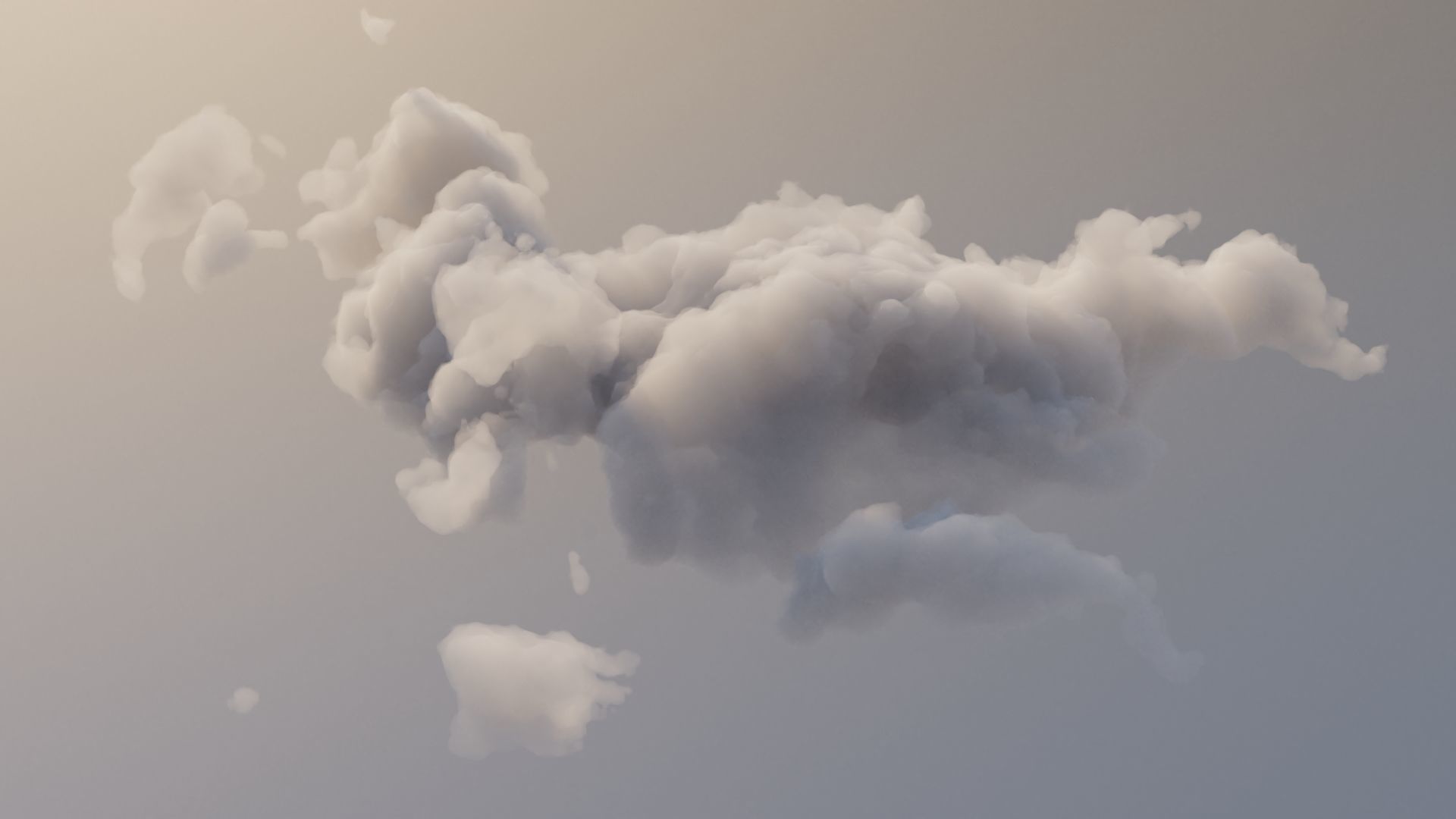Cloud Polygon Blender 3 3D model_0