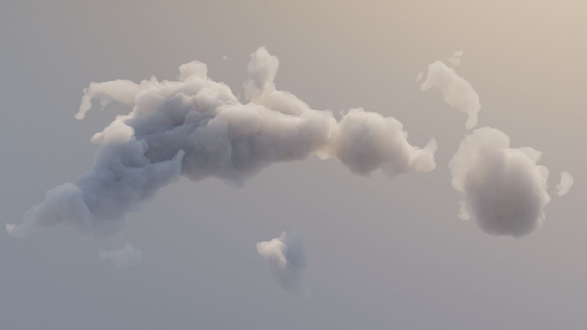 Cloud Polygon Blender 3 3D model_3