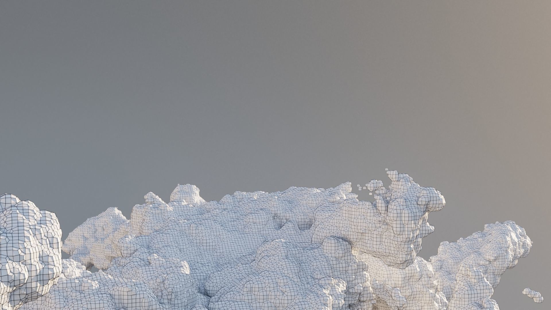 Cloud Polygon Blender 3 3D model_6