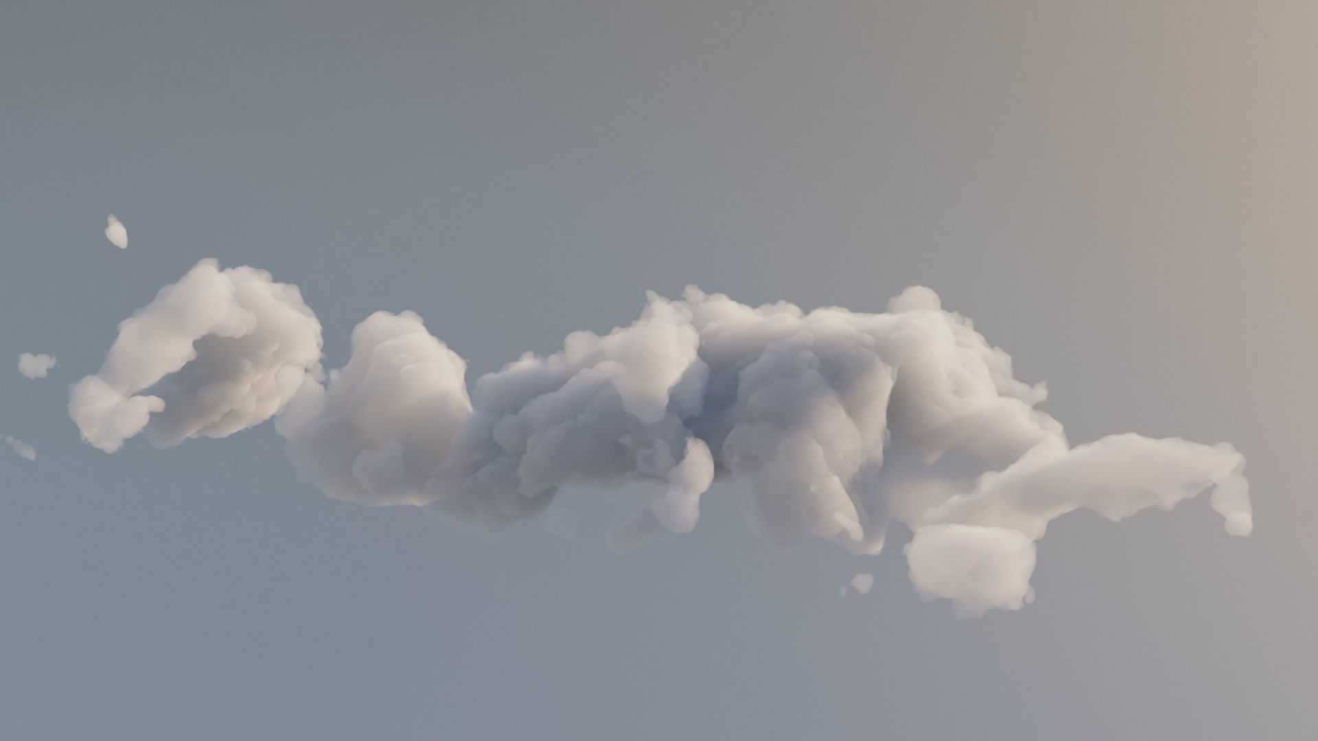 Cloud Polygon Blender 3 3D model_1