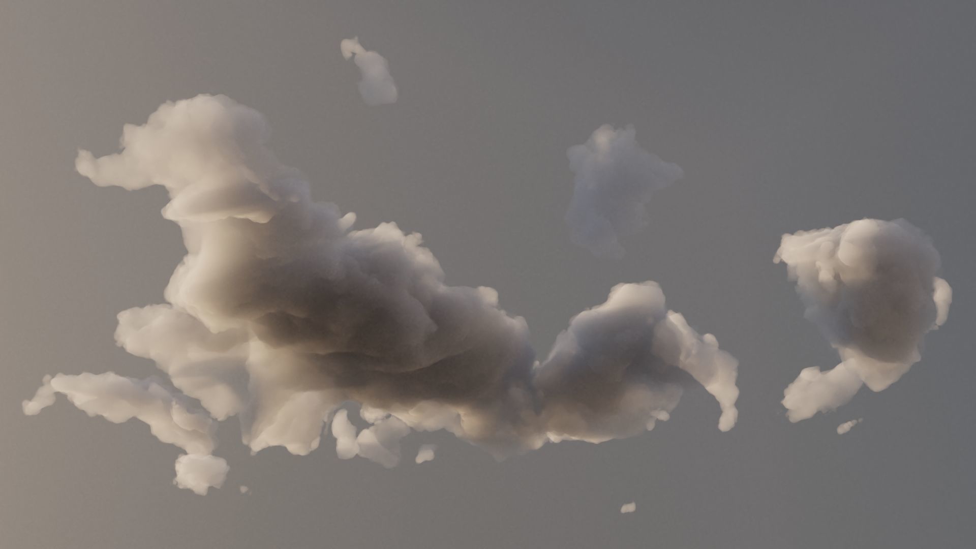 Cloud Polygon Blender 3 3D model_4