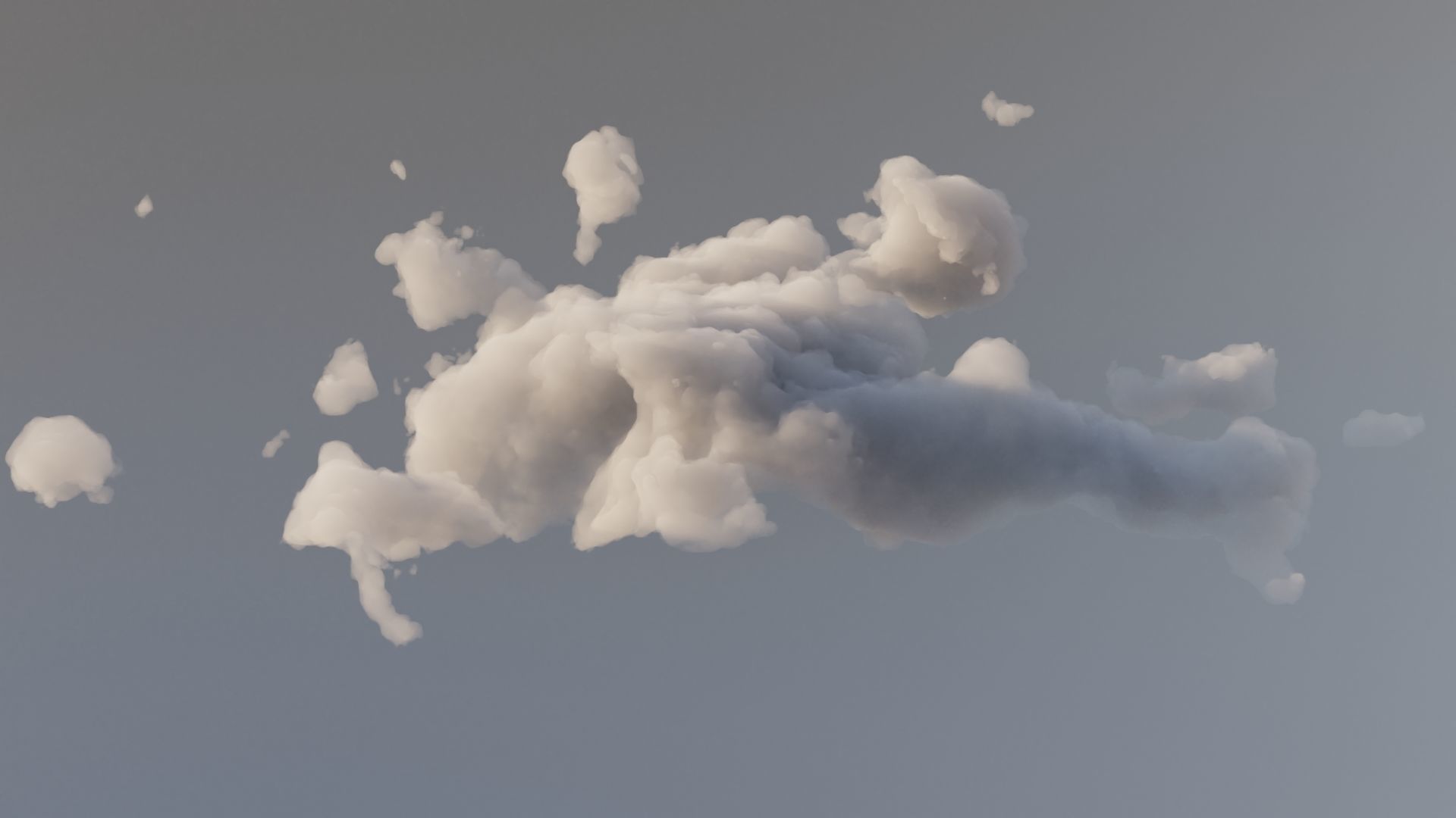 Cloud Polygon Blender 3 3D model_2