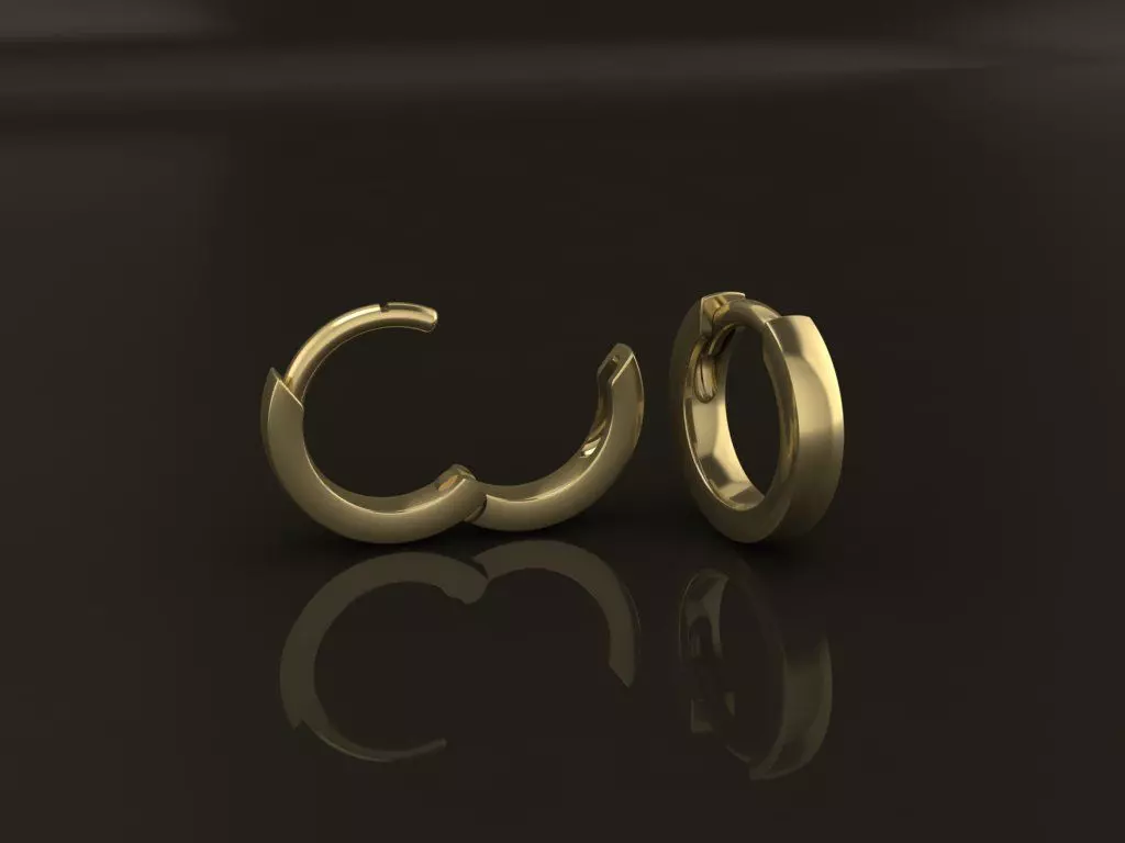 Earring Hoop SMALL SIZE 7mm Inside Diameter 3D print model