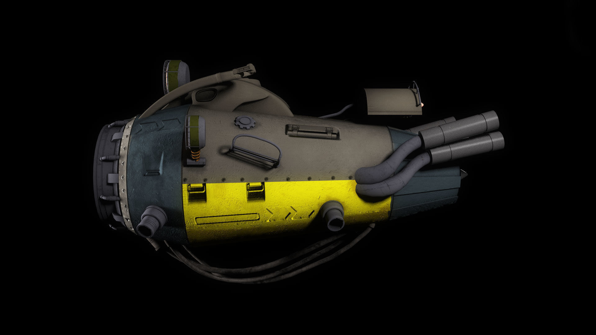 Bike SCIFI 3D model_1