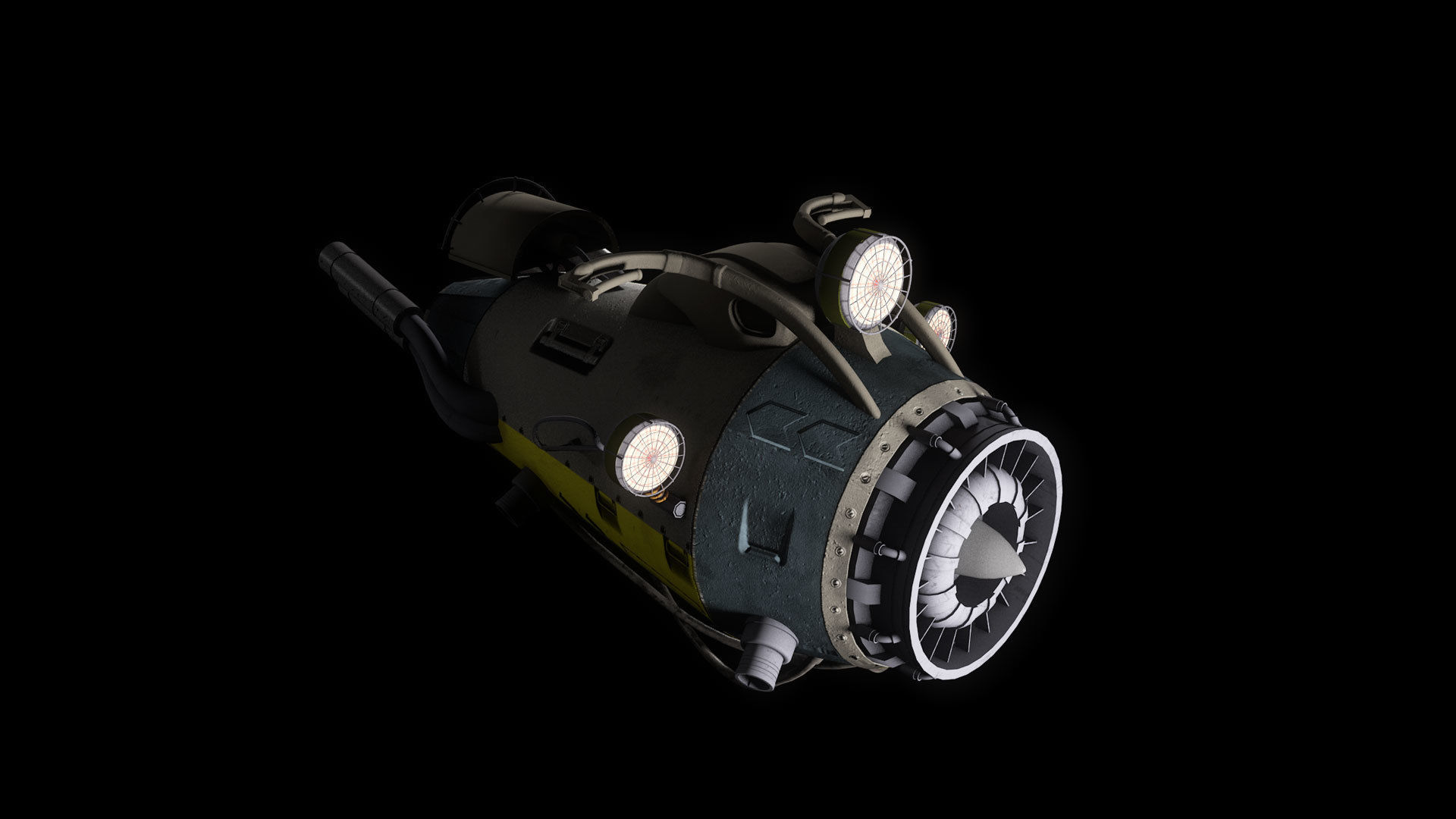 Bike SCIFI 3D model_2