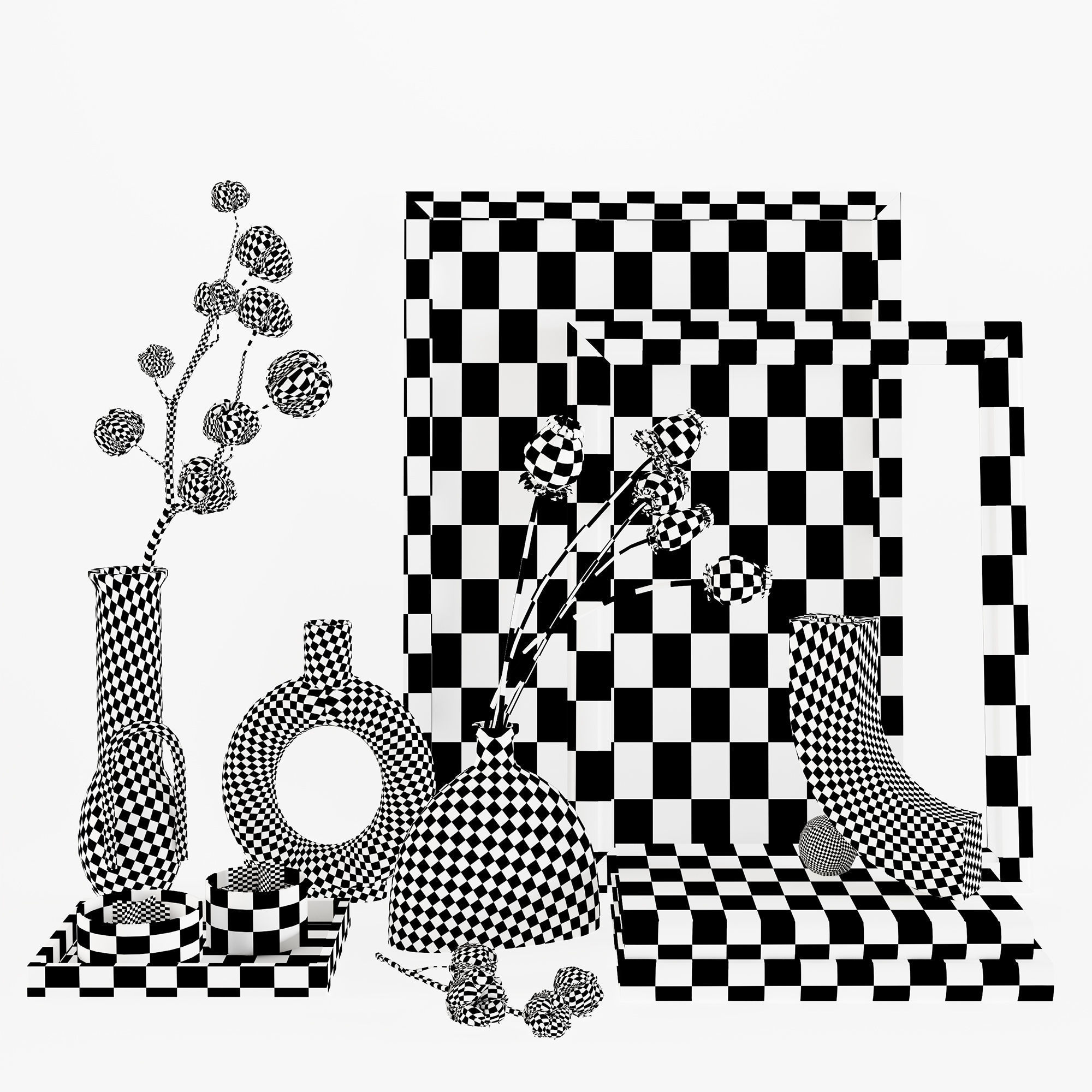 Decorative set w007 3D model_6