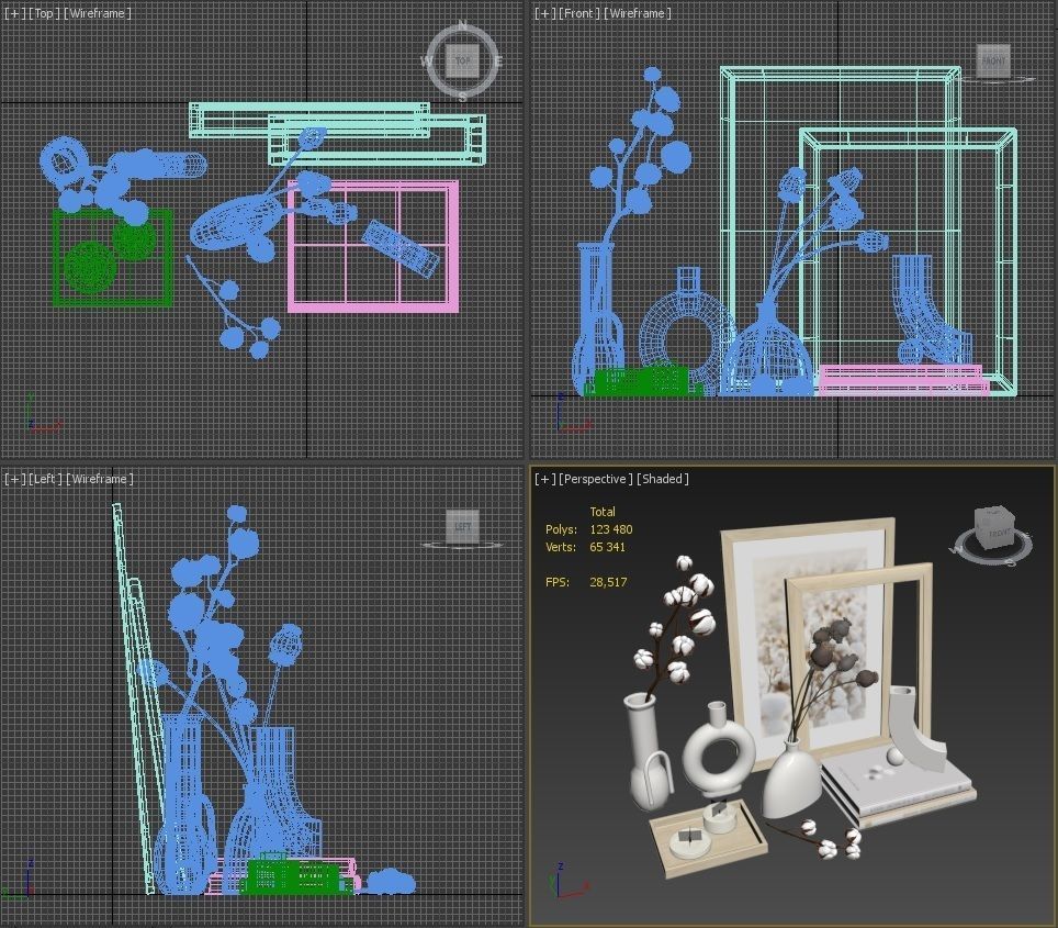 Decorative set w007 3D model_7