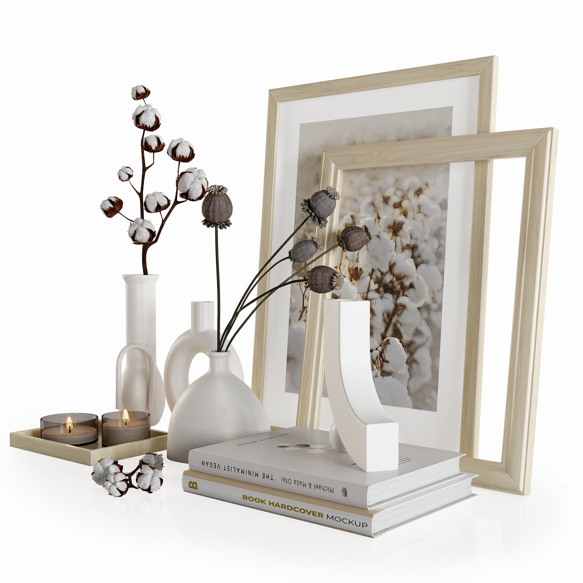 Decorative set w007 3D model_3