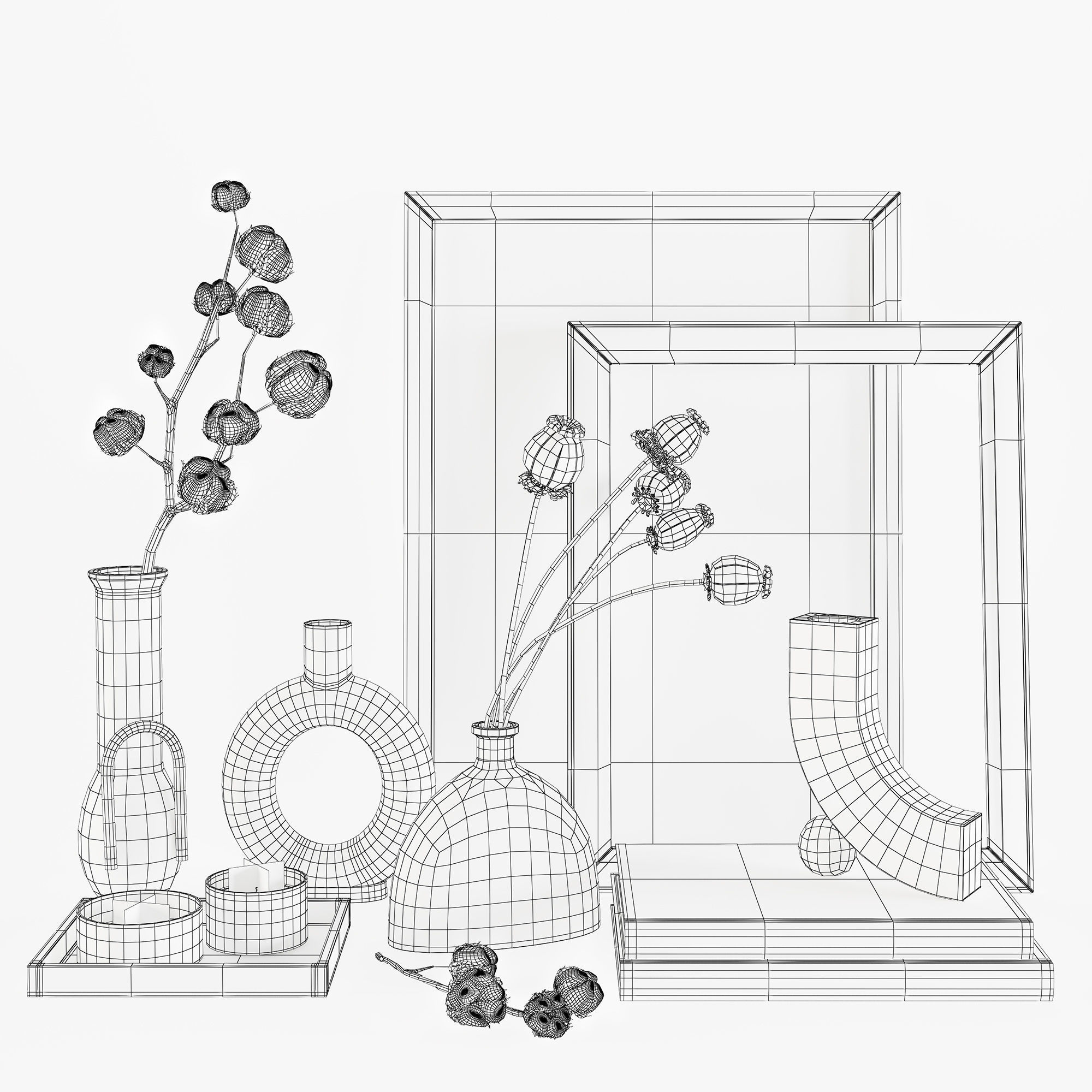 Decorative set w007 3D model_5