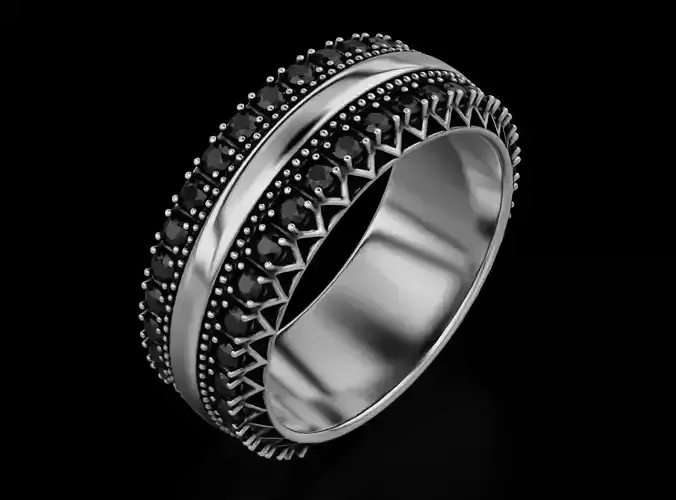 Stylish wedding rings with diamonds 618