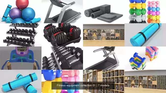 Fitness equipment collection 01 
