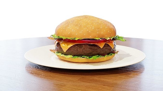 Hamburger - 3D Model - High Quality 3D model 2