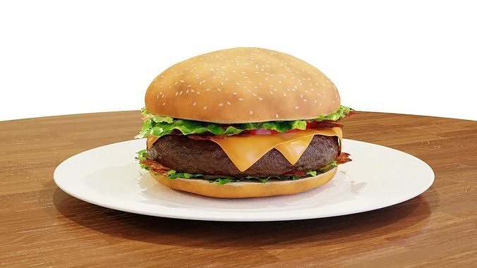 Hamburger - 3D Model - High Quality 3D model 6
