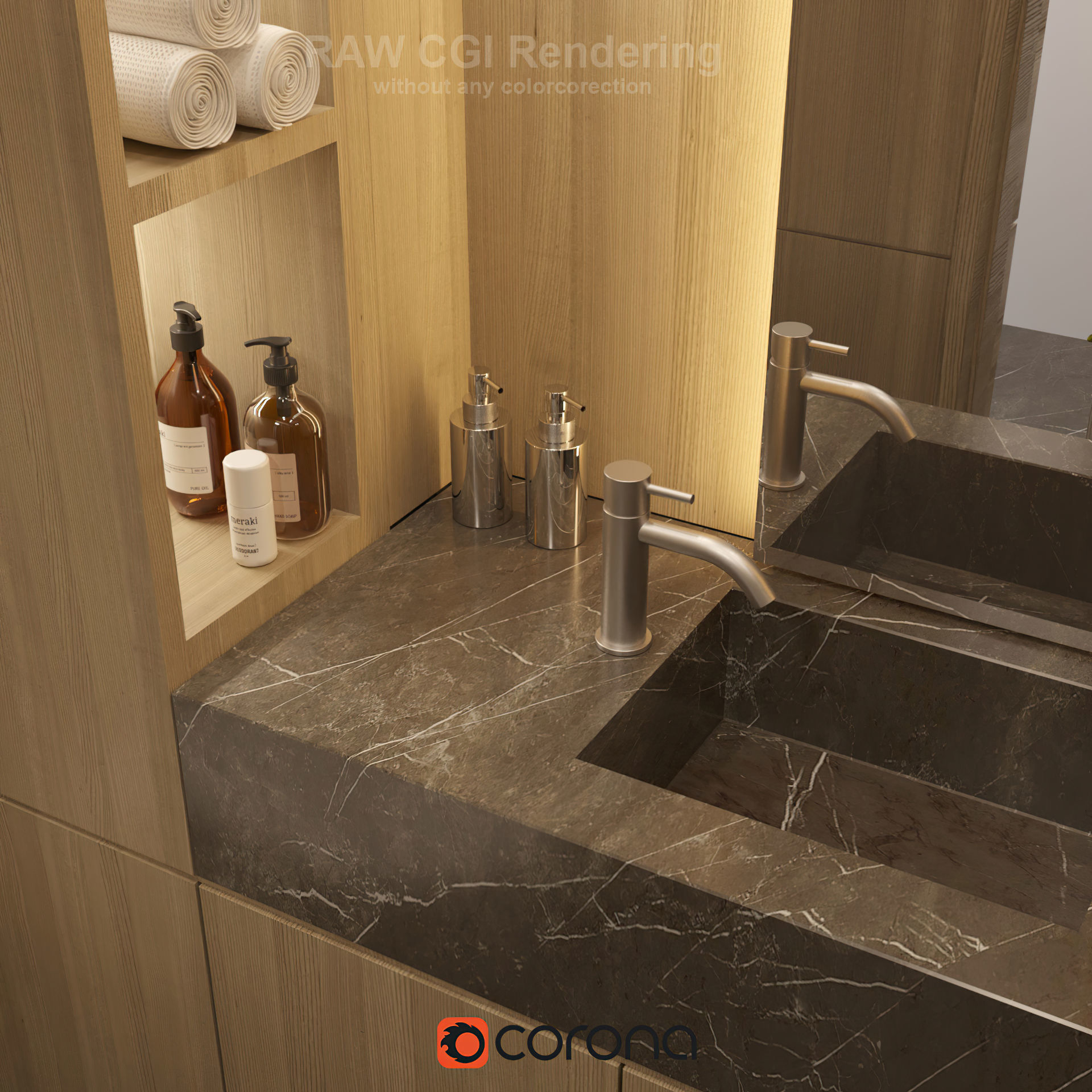 Modern bathroom interior 01 3D model_2