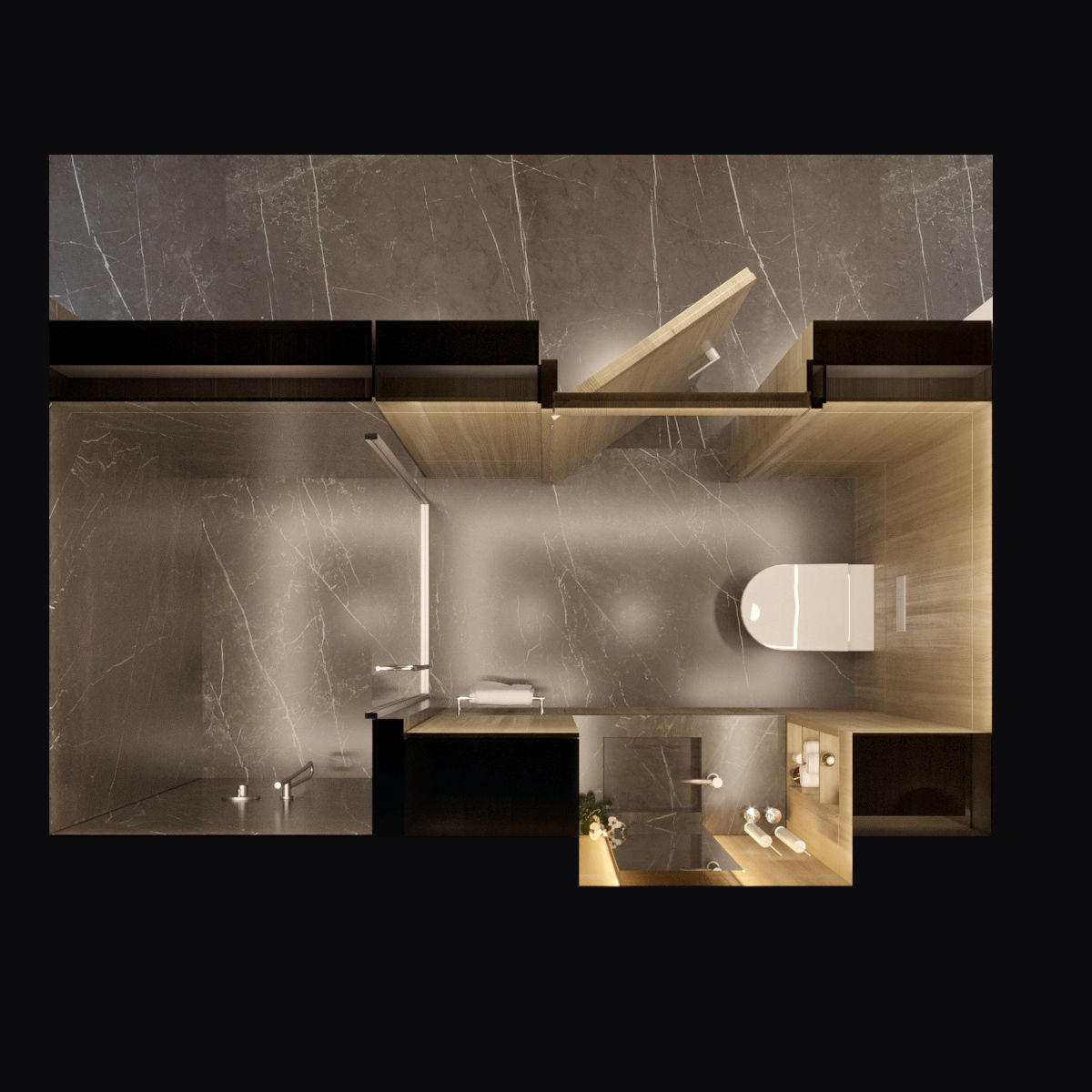 Modern bathroom interior 01 3D model_3