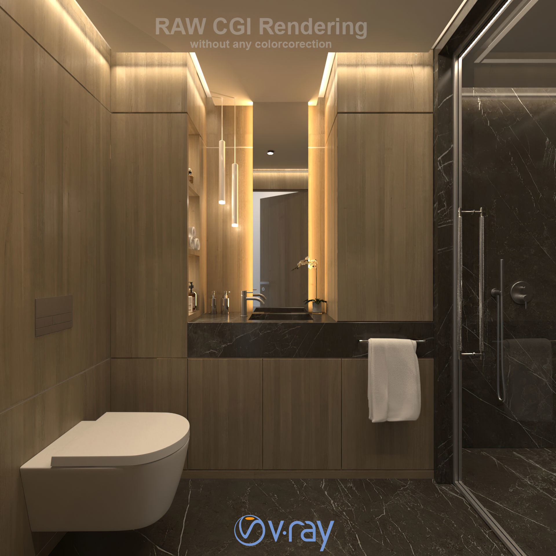 Modern bathroom interior 01 3D model_6