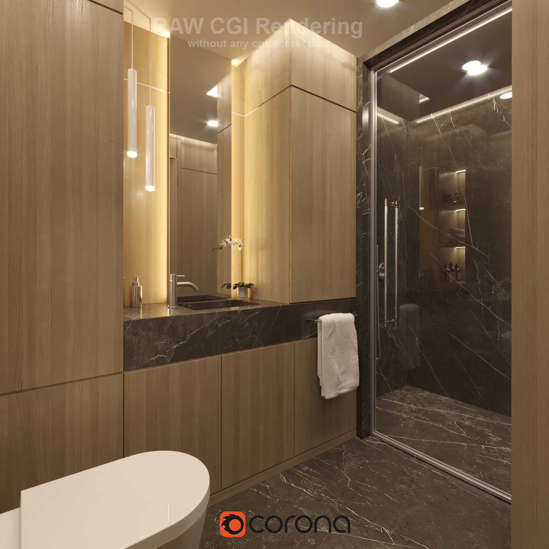 Modern bathroom interior 01 3D model_5