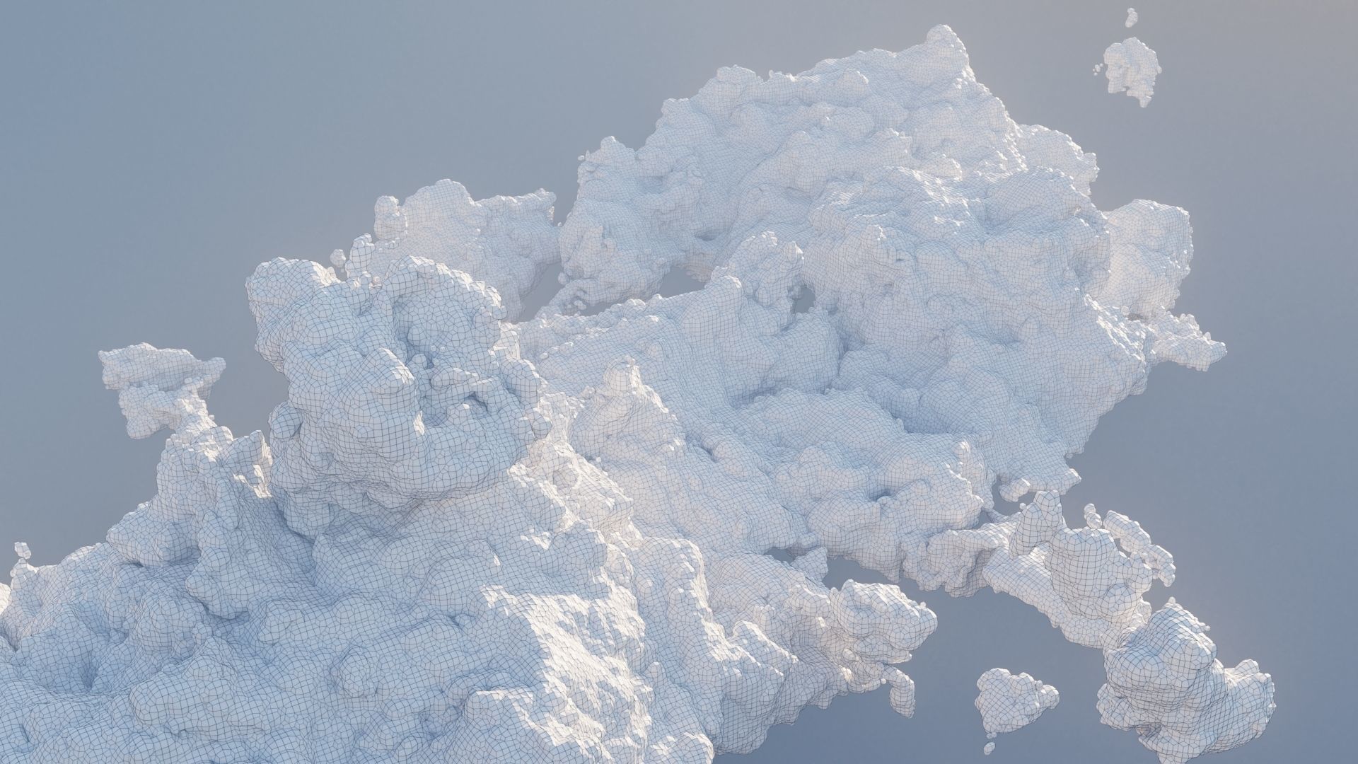 Cloud Polygon Blender 4 3D model_9