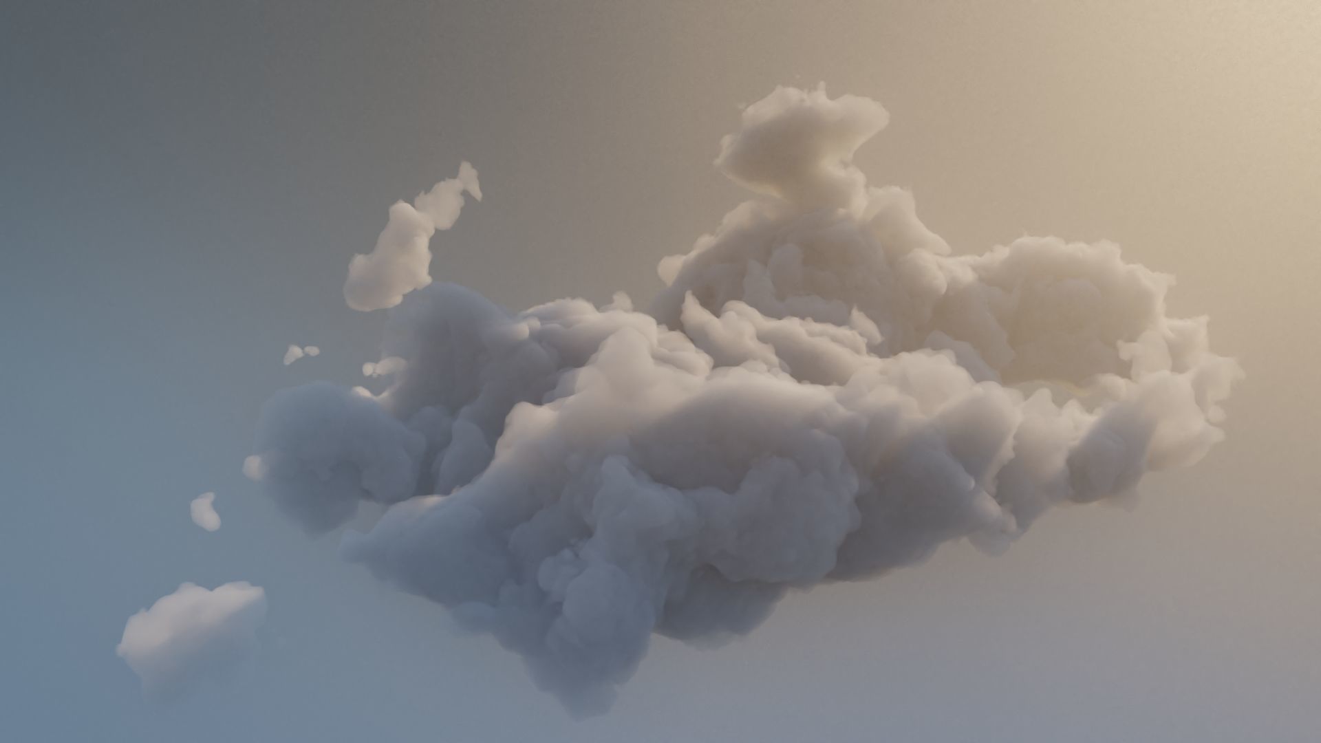 Cloud Polygon Blender 4 3D model_1