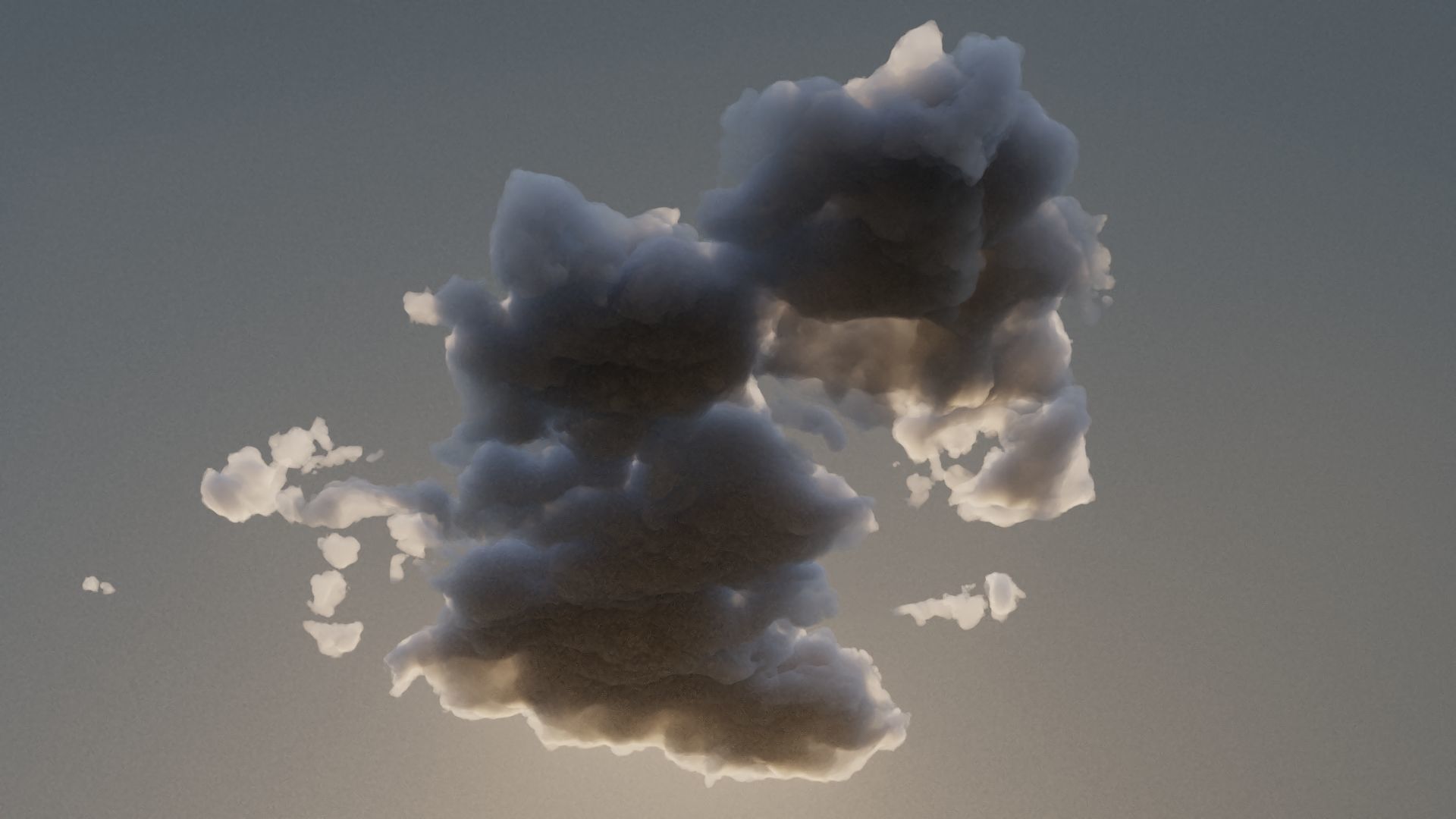 Cloud Polygon Blender 4 3D model_2