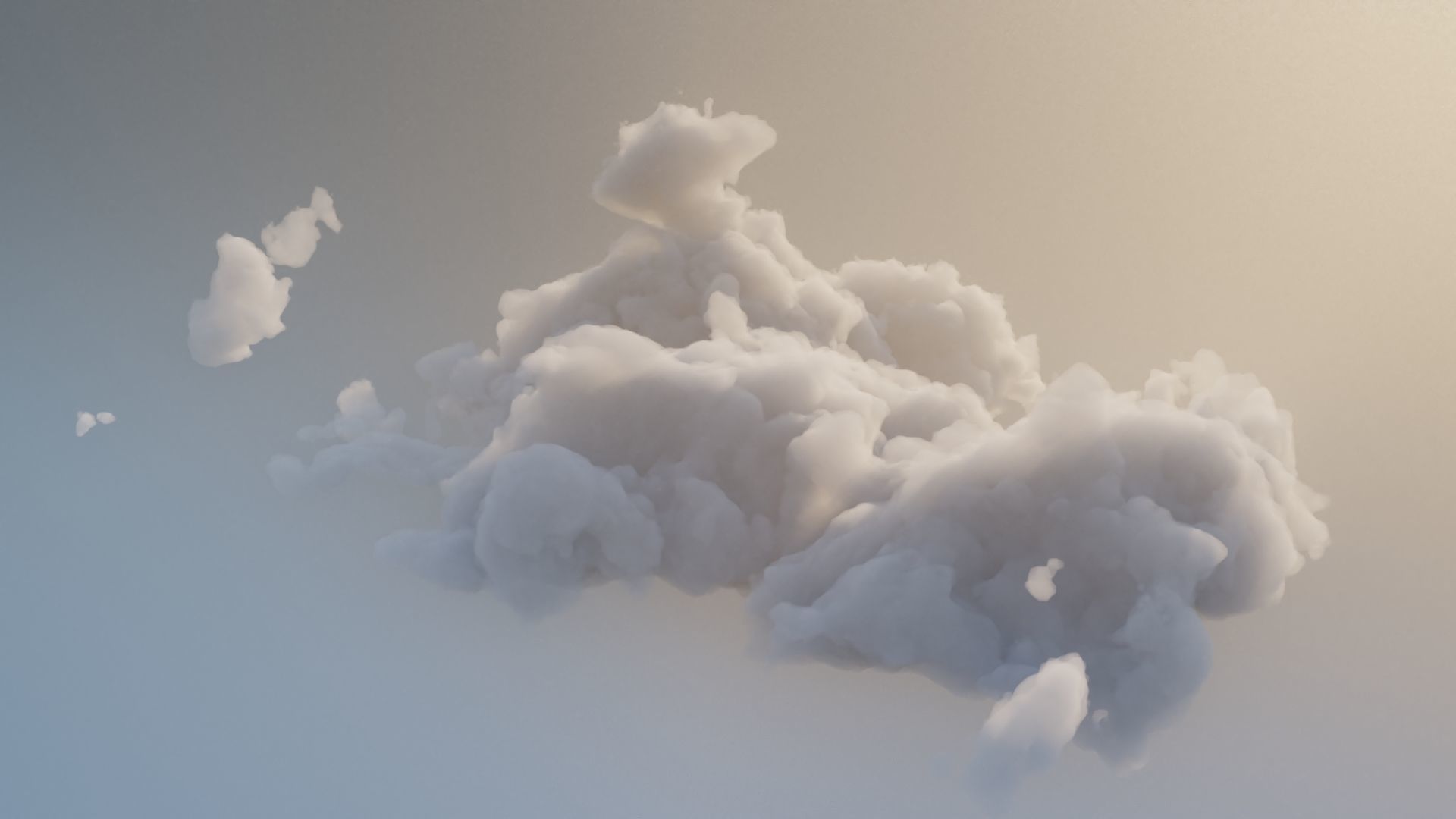 Cloud Polygon Blender 4 3D model_4