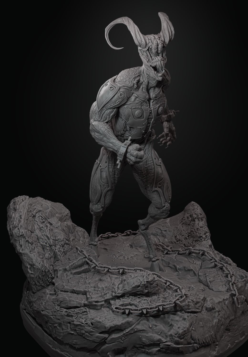Modified Demon 3D print model 3D print model_4