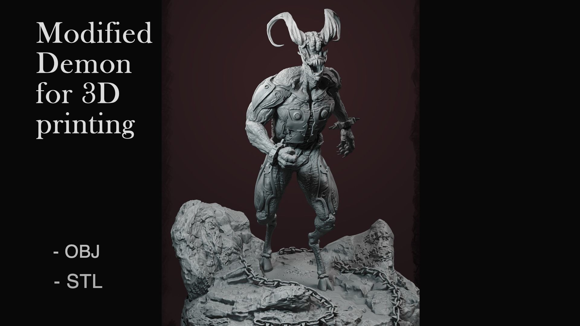 Modified Demon 3D print model 3D print model_0