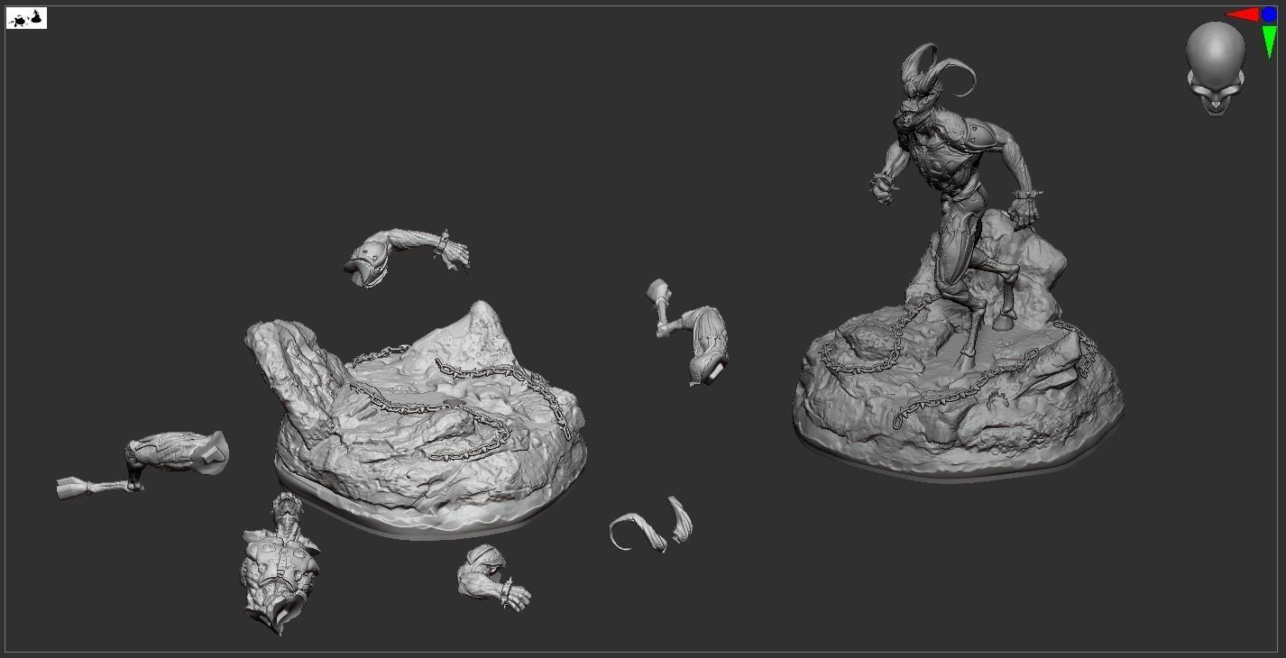 Modified Demon 3D print model 3D print model_6