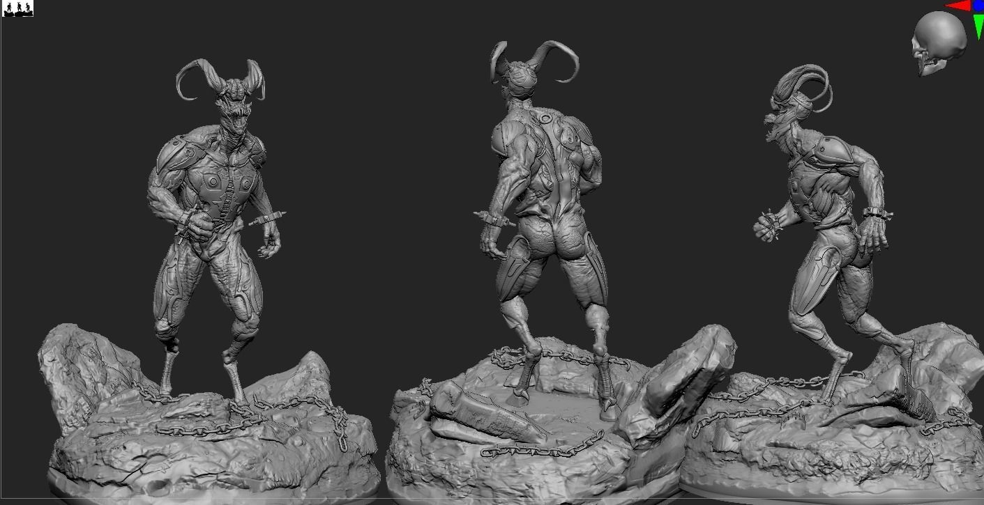 Modified Demon 3D print model 3D print model_5