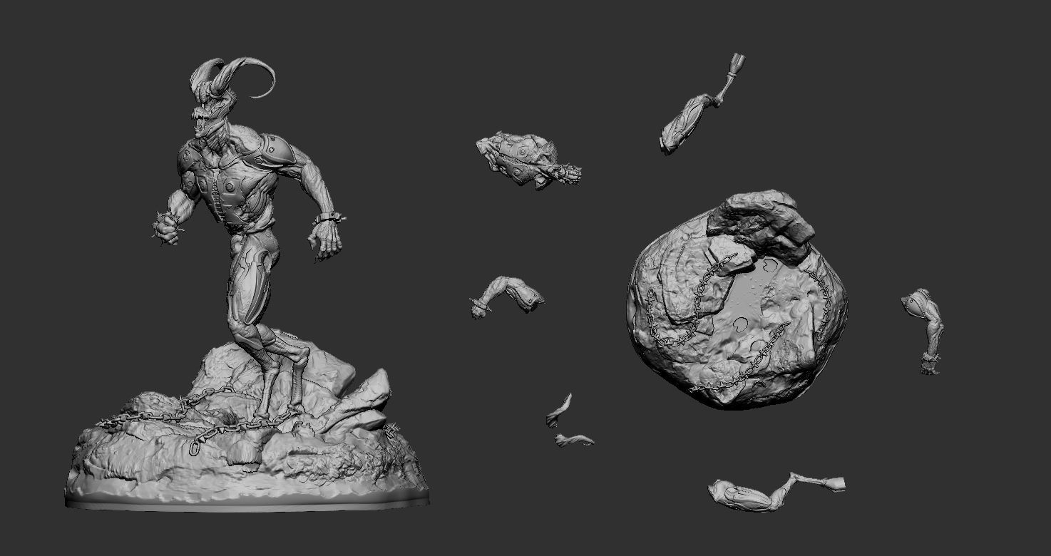 Modified Demon 3D print model 3D print model_2