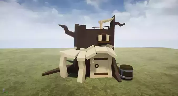 HousesinStumps tree house with barrels