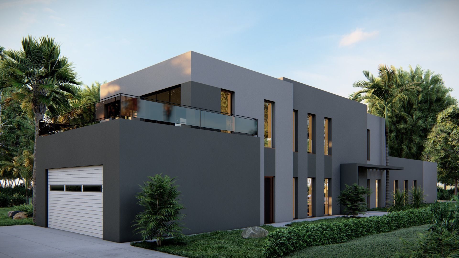 2 Storey Villa with Swimming Pool 3D model_3