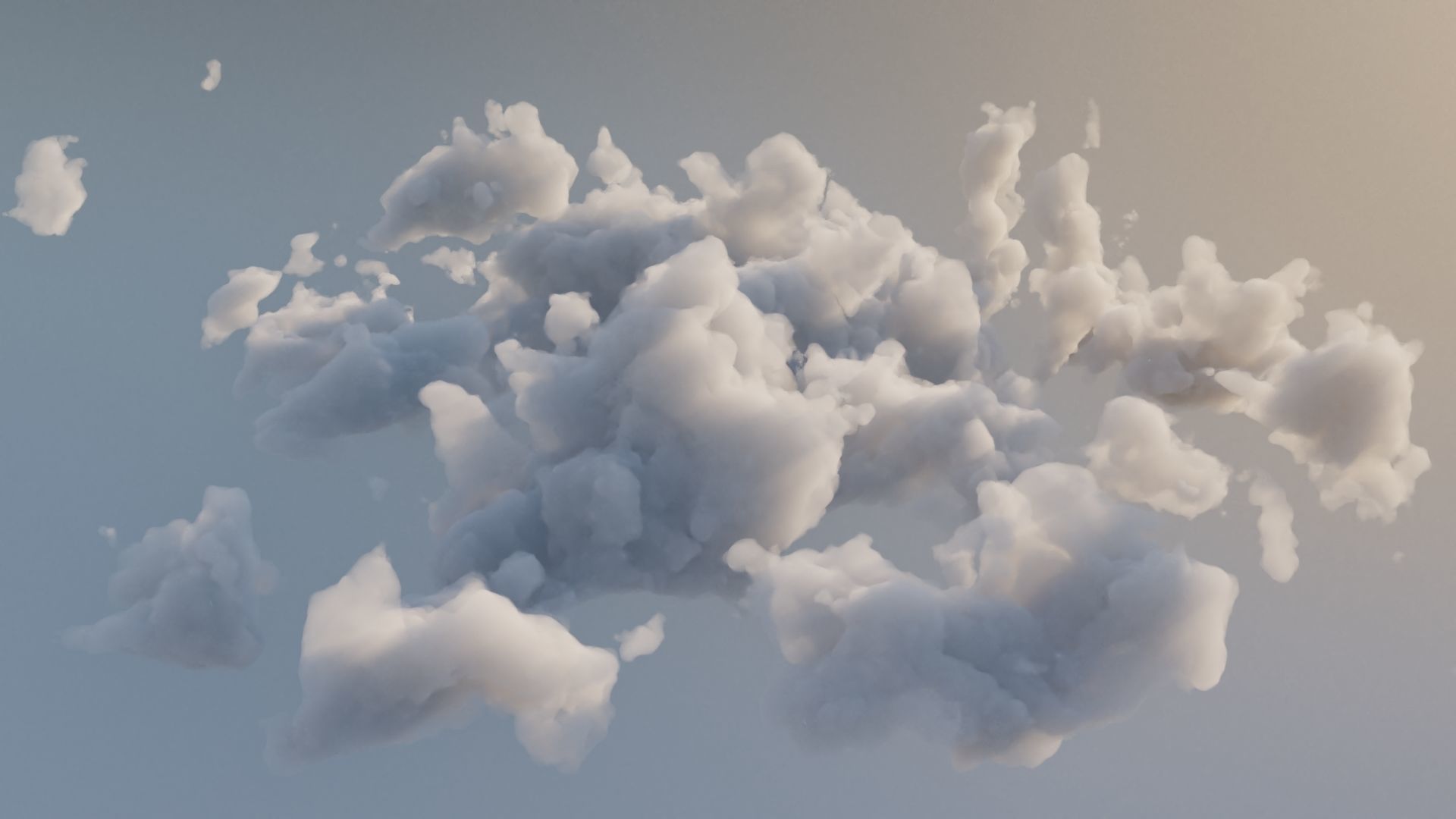 Cloud Polygon Blender 5 3D model_3