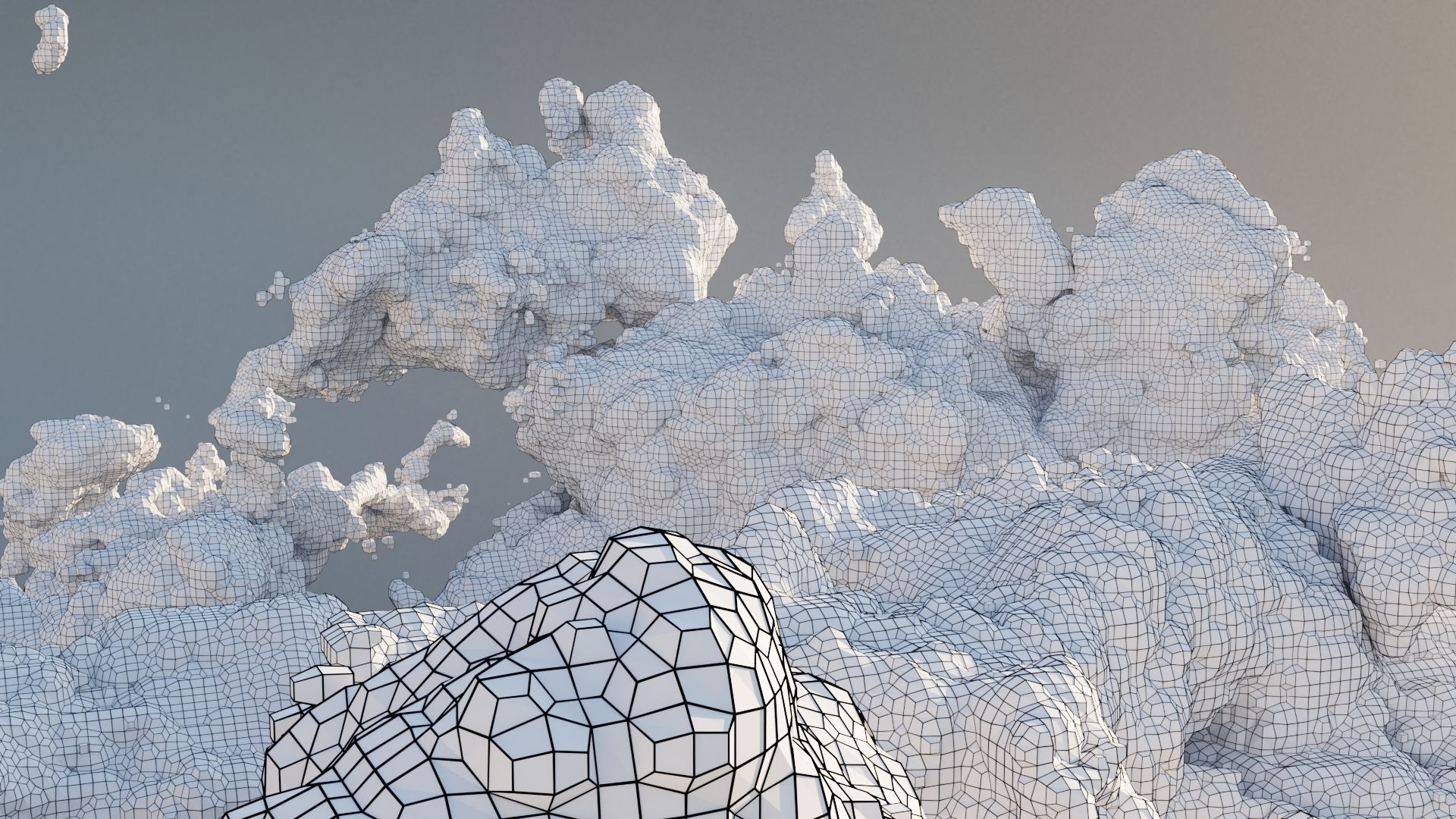 Cloud Polygon Blender 5 3D model_8