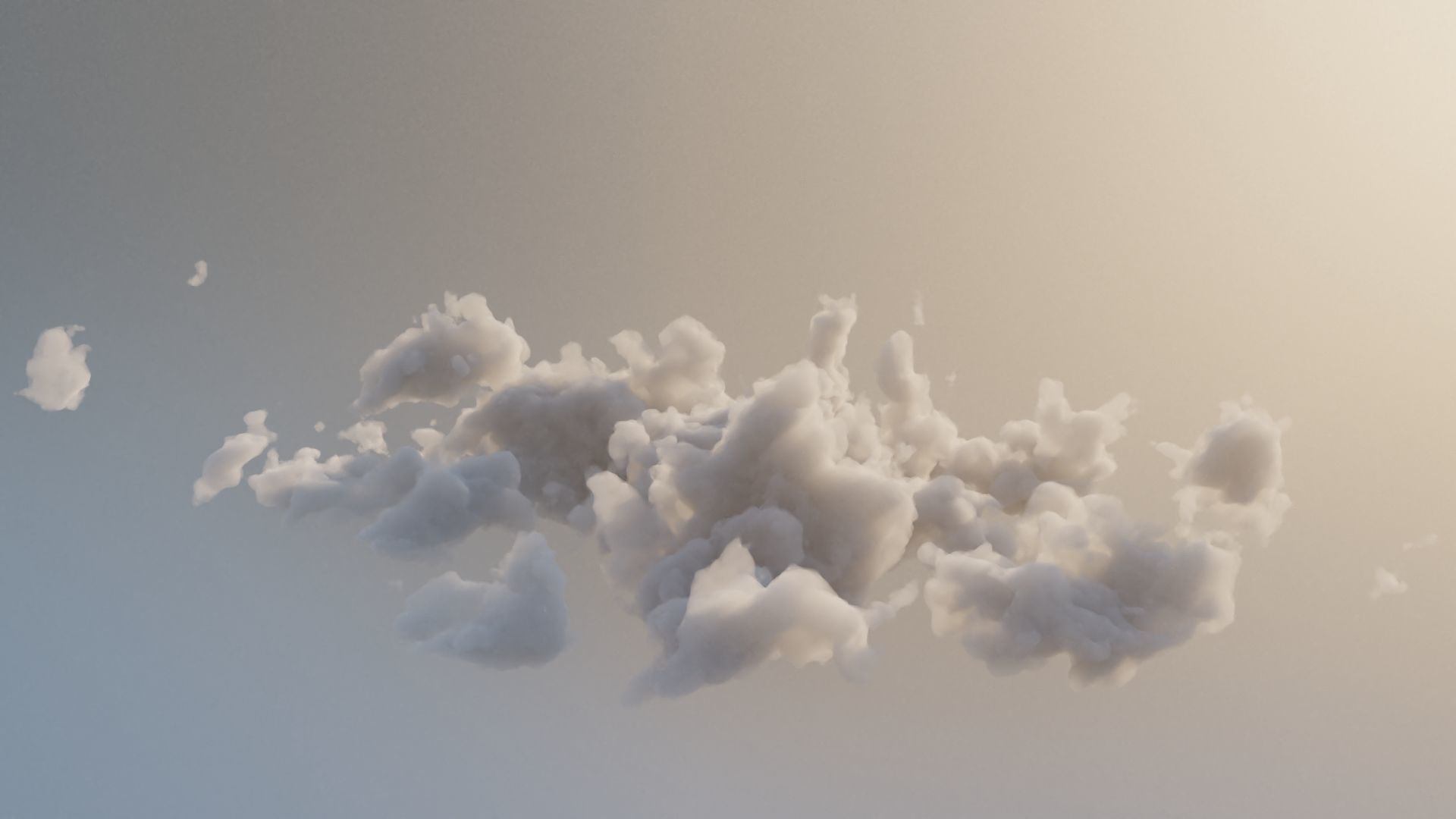 Cloud Polygon Blender 5 3D model_2