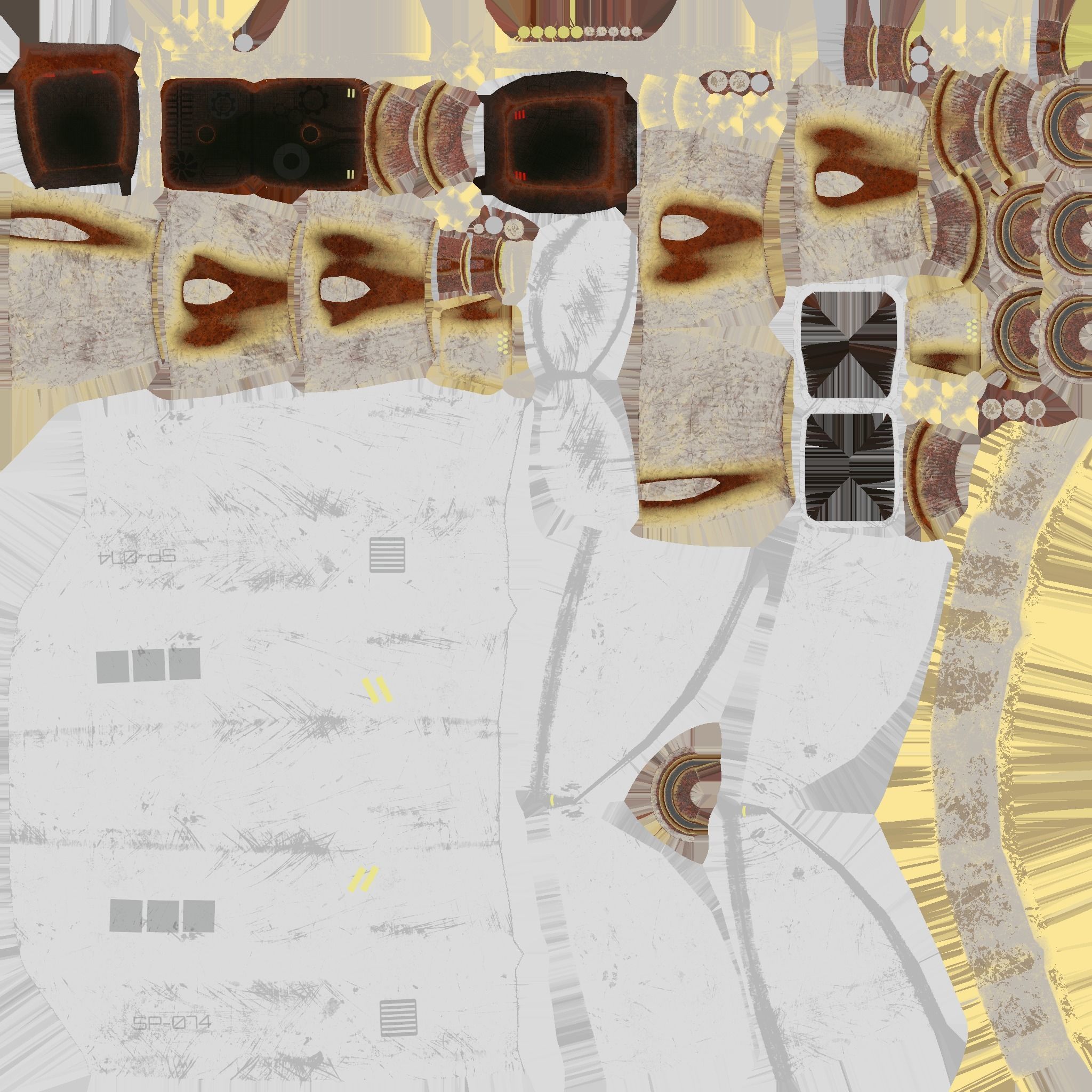 Aircraft Spaceship 02 - Futuristic Spacecraft Airship Low-poly 3D model_22