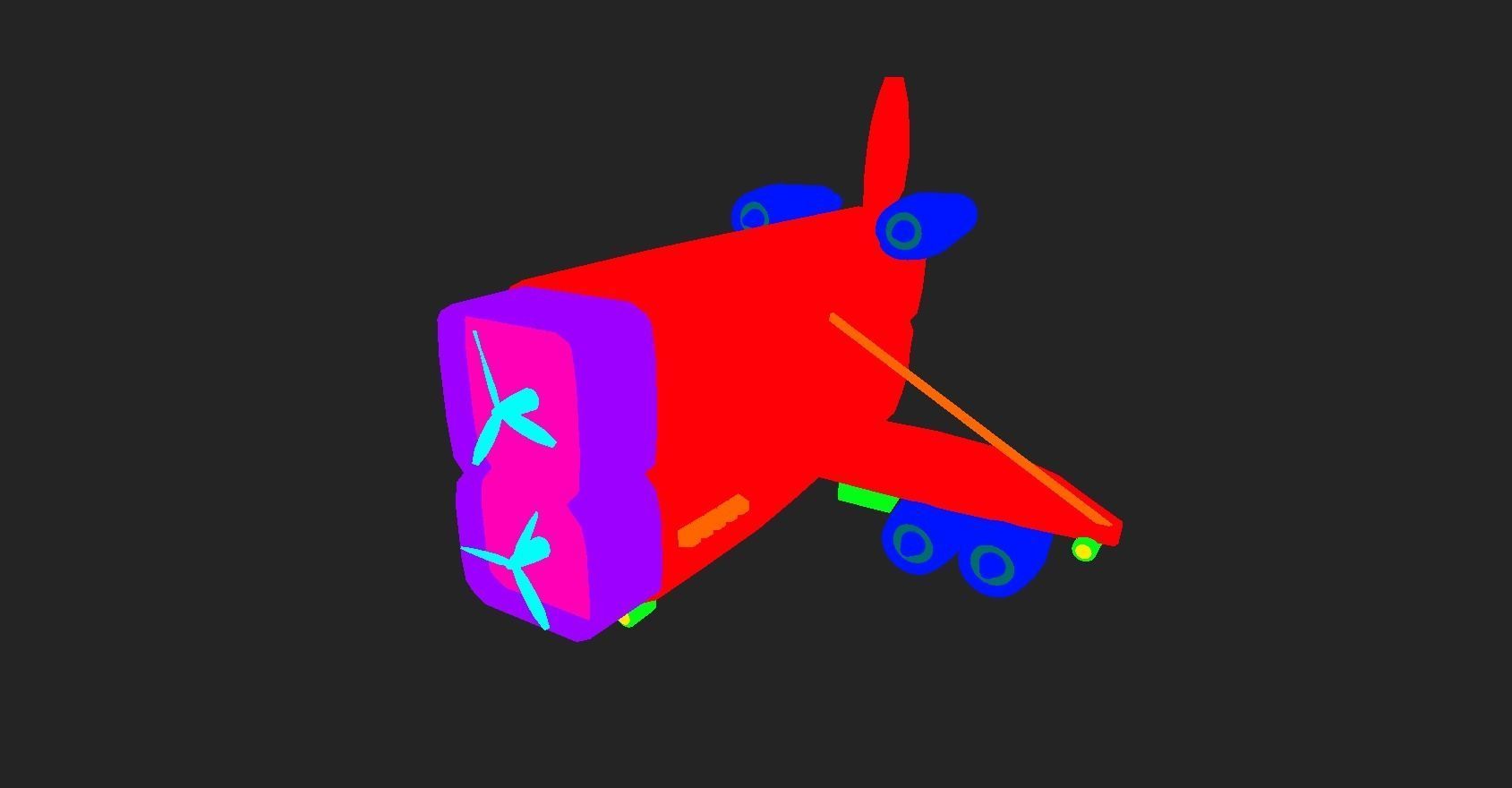 Aircraft Spaceship 02 - Futuristic Spacecraft Airship Low-poly 3D model_12