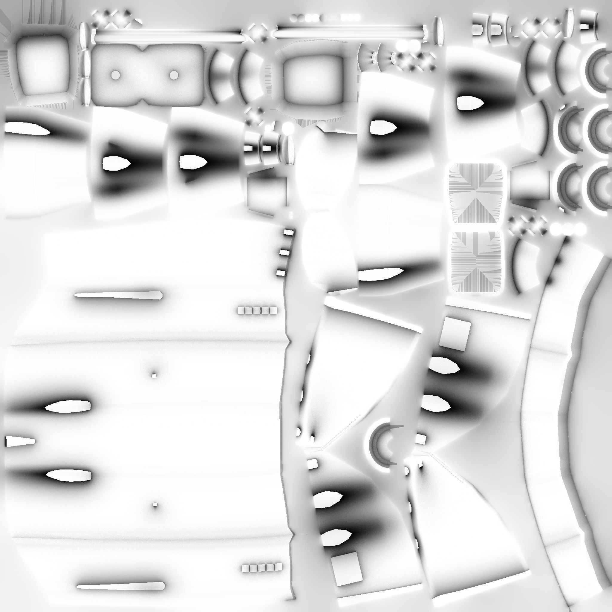 Aircraft Spaceship 02 - Futuristic Spacecraft Airship Low-poly 3D model_20