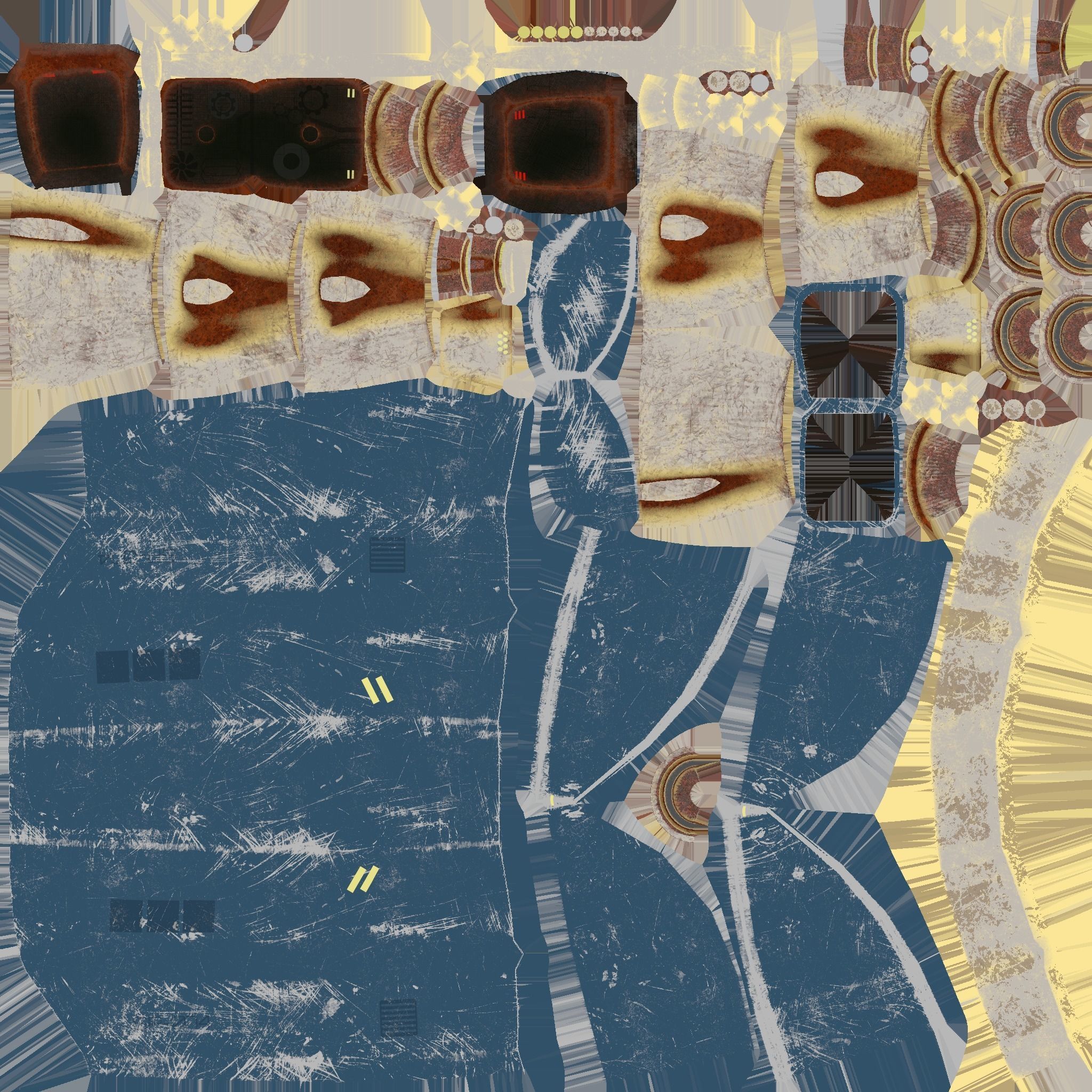 Aircraft Spaceship 02 - Futuristic Spacecraft Airship Low-poly 3D model_24