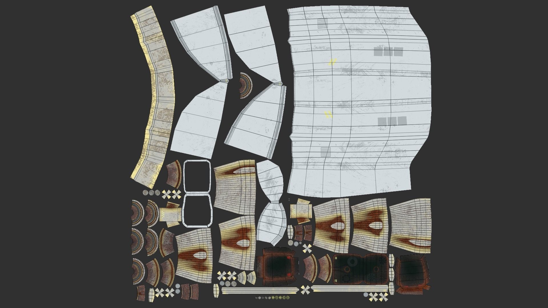 Aircraft Spaceship 02 - Futuristic Spacecraft Airship Low-poly 3D model_15