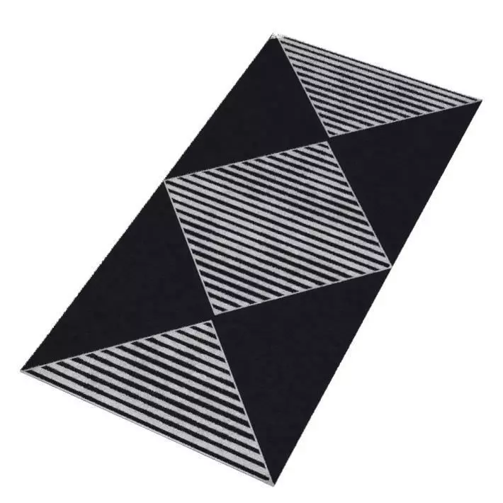 Diamond Striped Monochrome Carpet 3D model_0