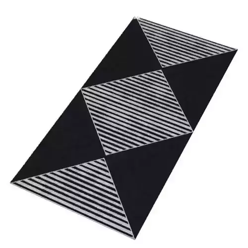 Diamond Striped Monochrome Carpet