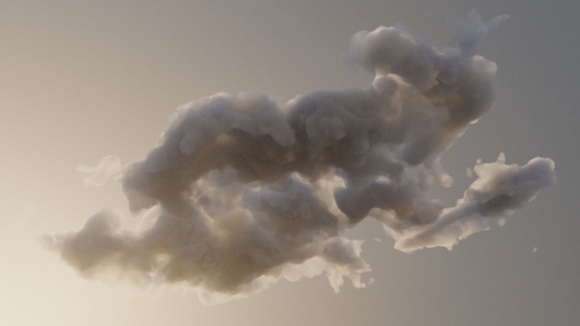 Cloud Polygon Blender 6 3D model_4