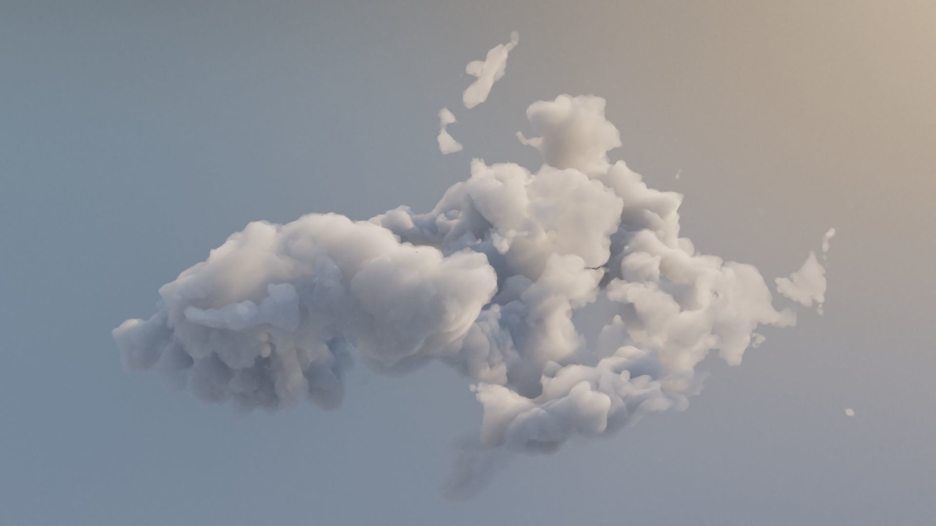 Cloud Polygon Blender 6 3D model_1