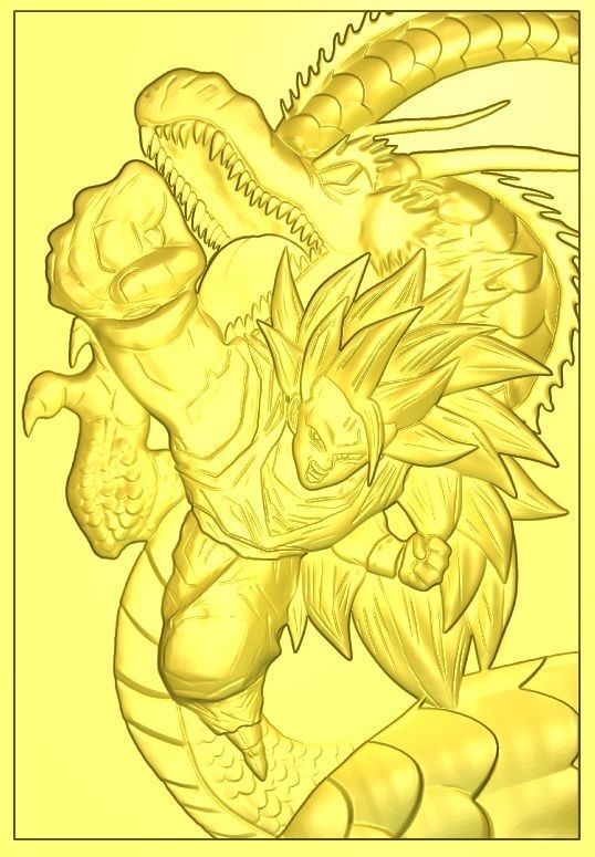 Goku CNC 3 3D print model_6