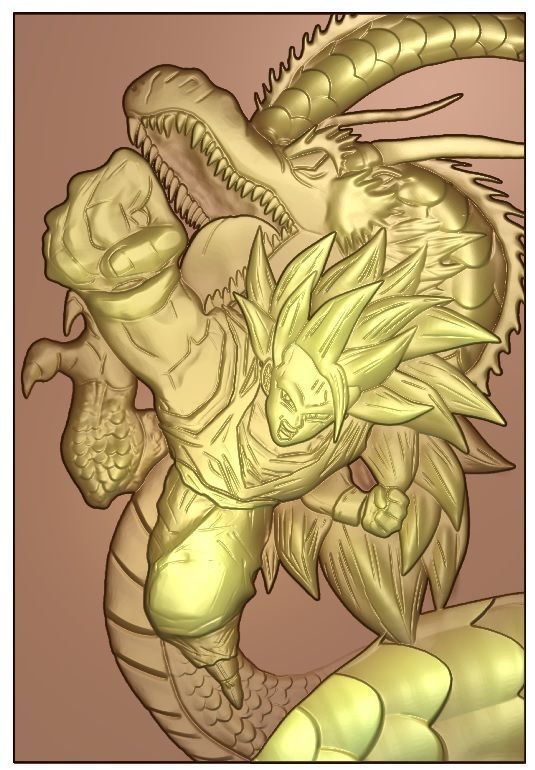 Goku CNC 3 3D print model_7