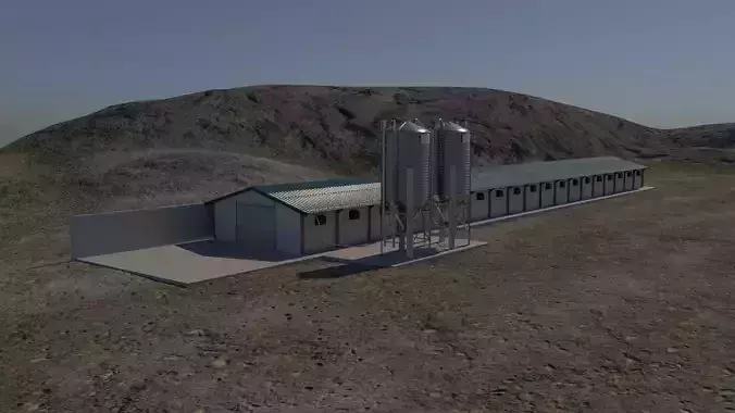 Farm silo terrain 8k and 4k maps