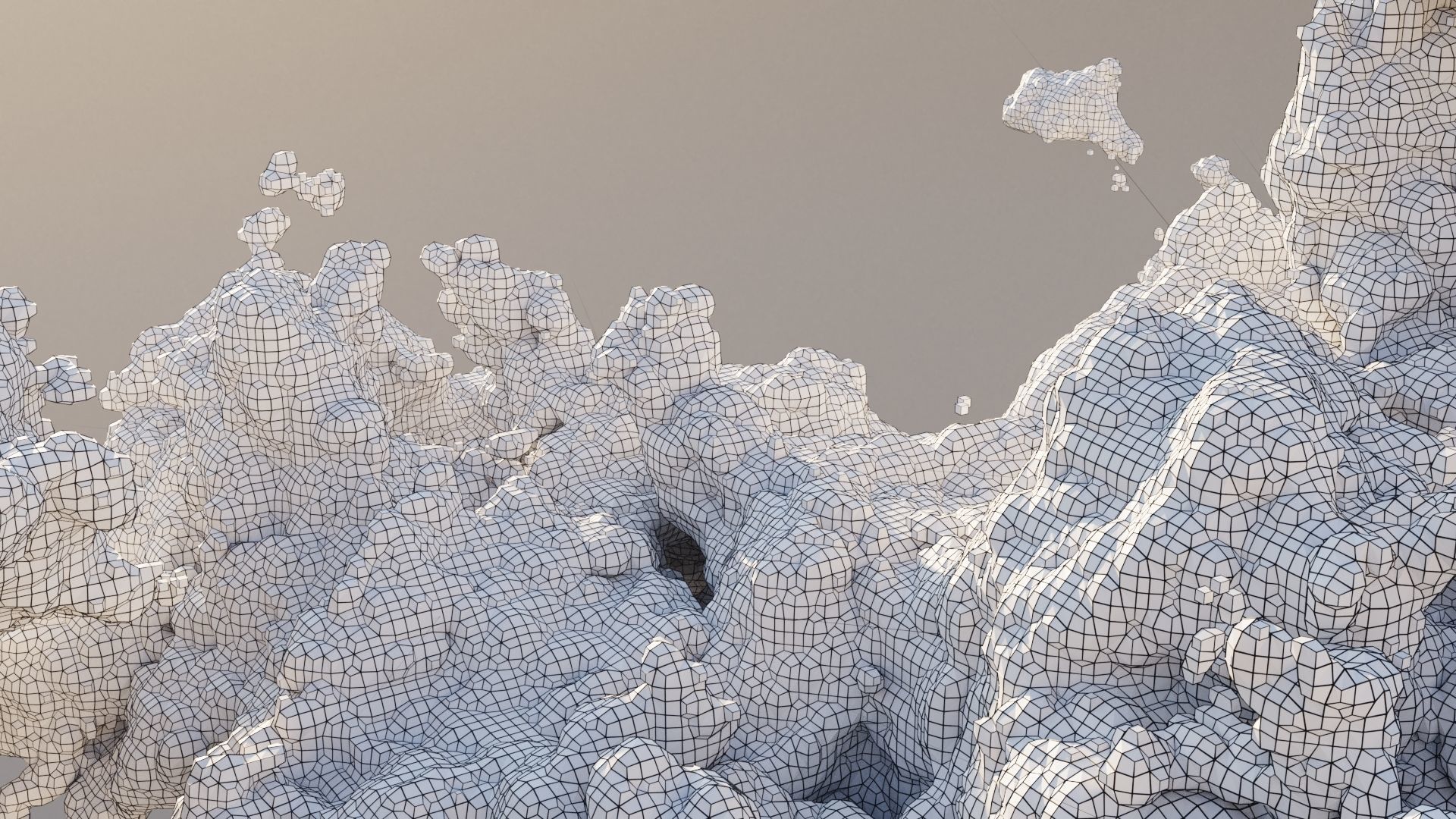 Cloud Polygon Blender 7 3D model_7