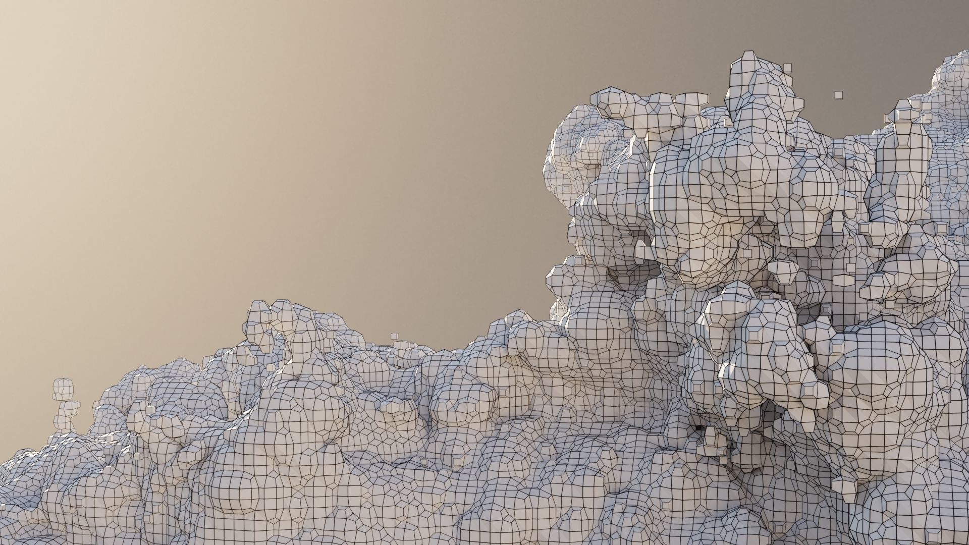 Cloud Polygon Blender 8 3D model_6